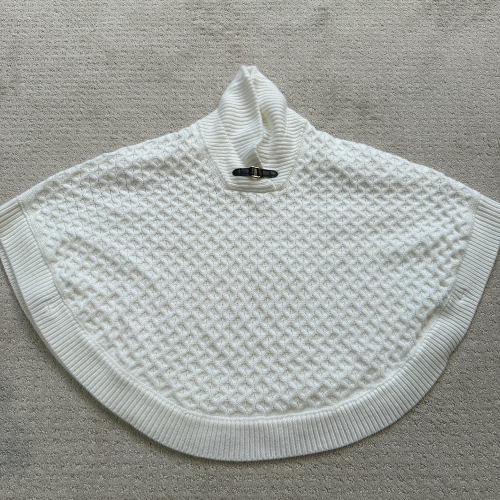 Janie and Jack Cream Textured Poncho